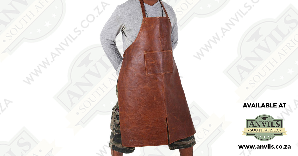 Premium Blacksmith Leather Apron Brown Single Pocket REFYRE Fire