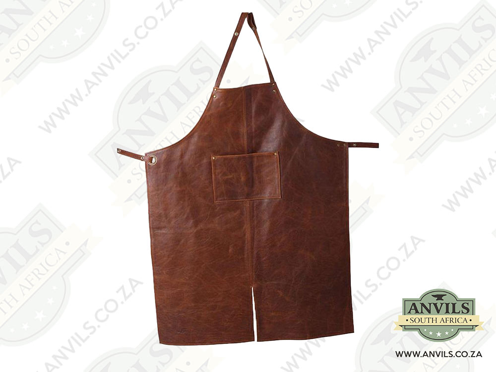Premium Blacksmith Leather Apron Brown Single Pocket REFYRE Fire