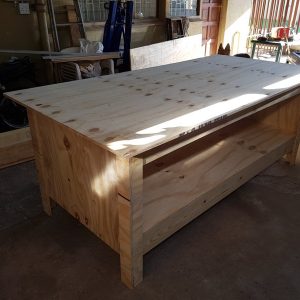 large wooden workshop workbench in South Africa