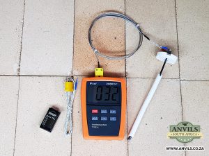 Forge Furnace Thermometer and High Temperature Ceramic Probe 1300C Shop Forge / Furnace Thermometer and High Temperature Ceramic Probe 1300°C