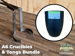 A6 Crucibles (2 Pack) and Tongs Bundle